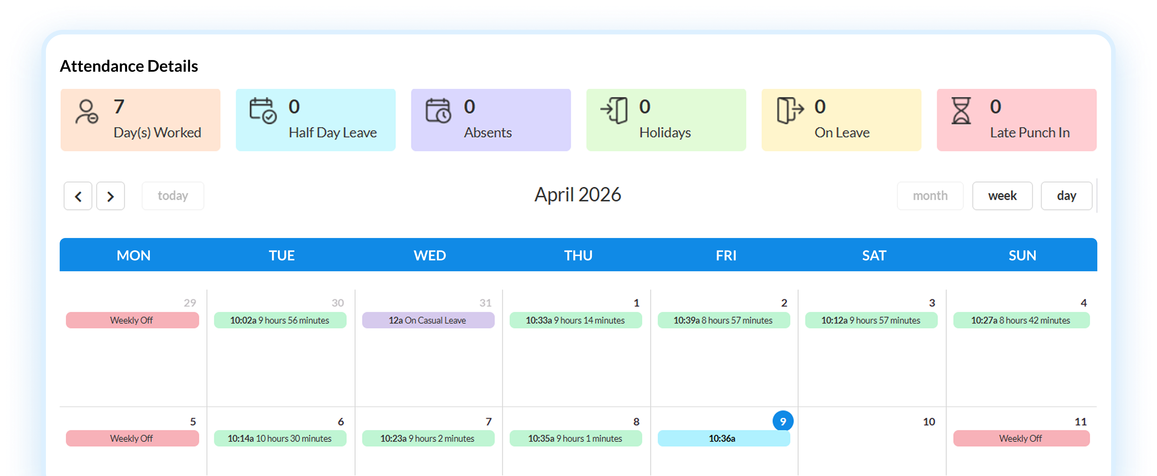 Attendance Dashboard