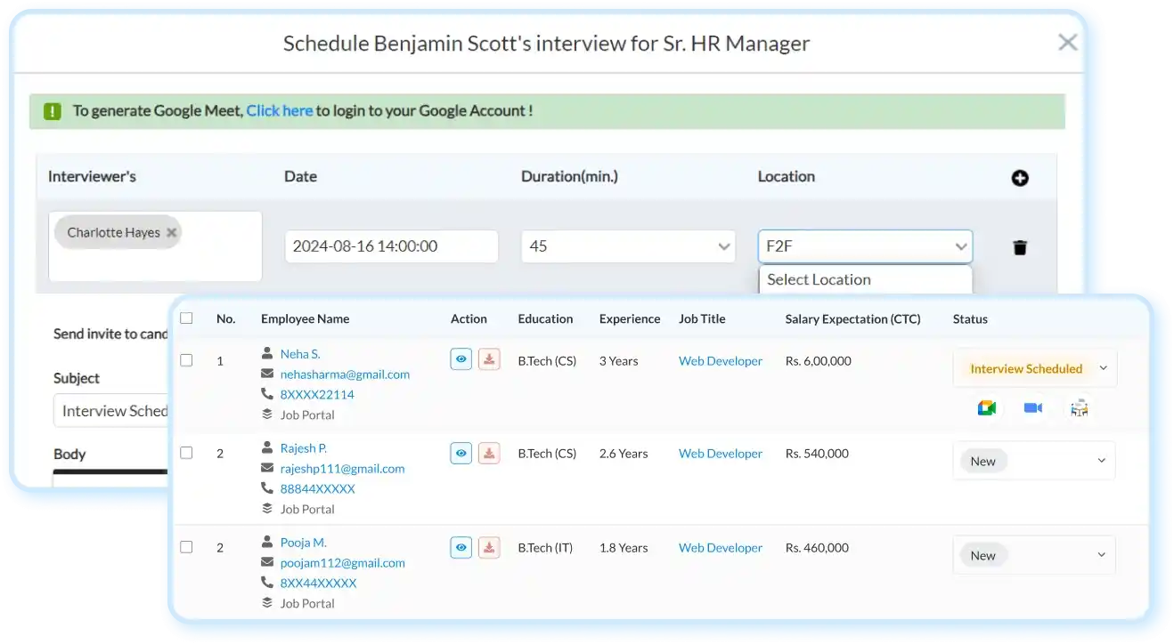 Interview Scheduling