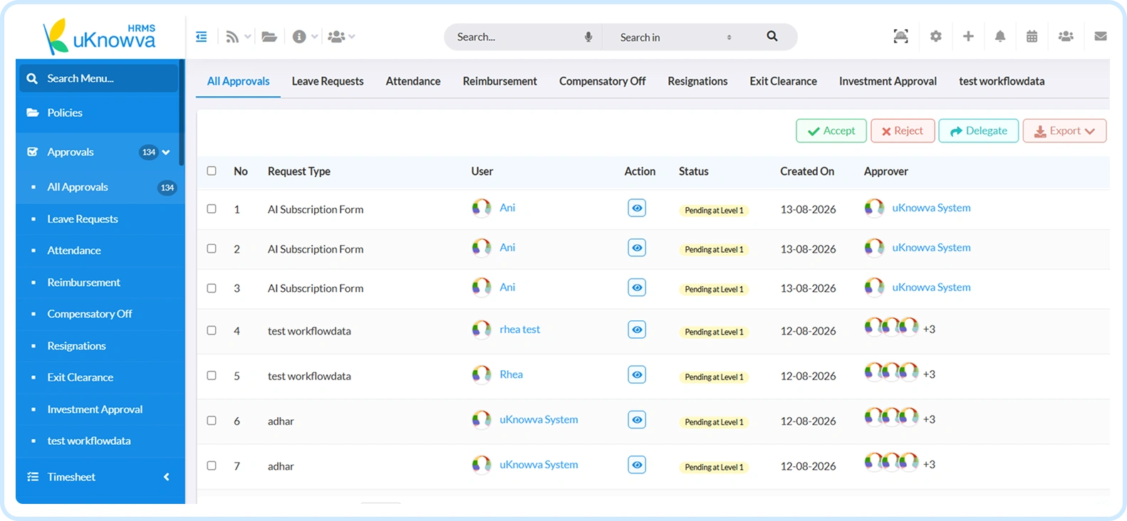 Configurable workflows, policies and dashboards in uKnowva HRMS